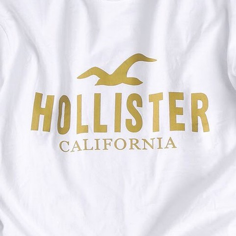 Áo phông nam trắng ngắn tay không cổ in hình Hollis.ter | BigBuy360 - bigbuy360.vn