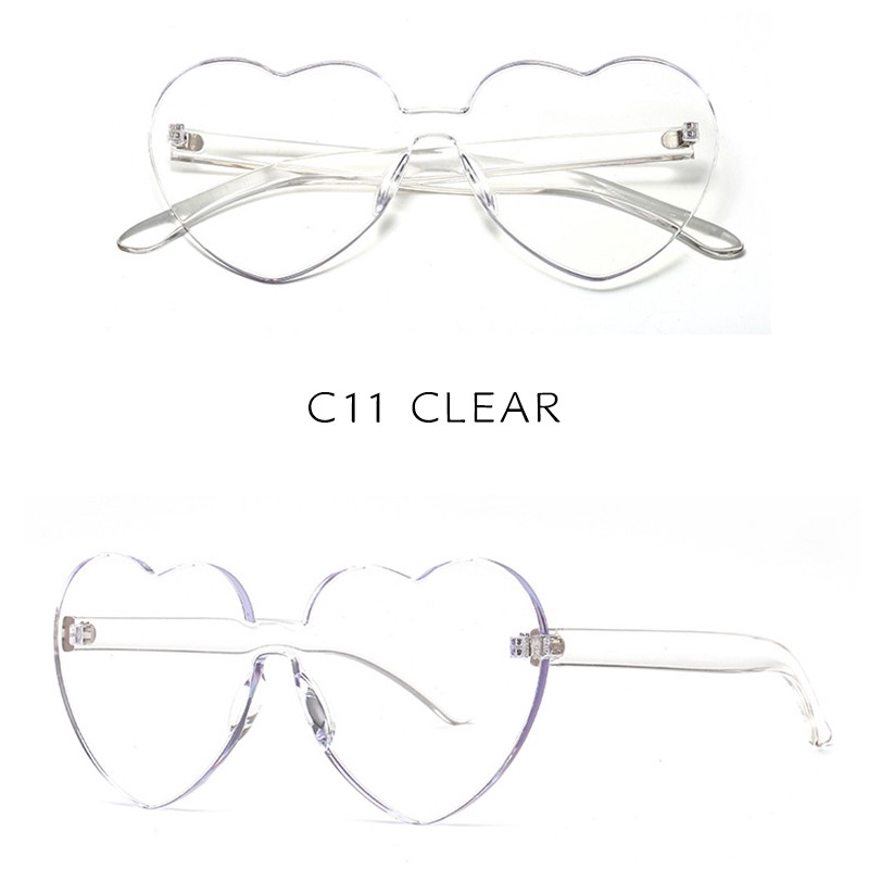 Kính mát gọng trái tim sành điệu độc đáo nhiều màu sắc thời trang