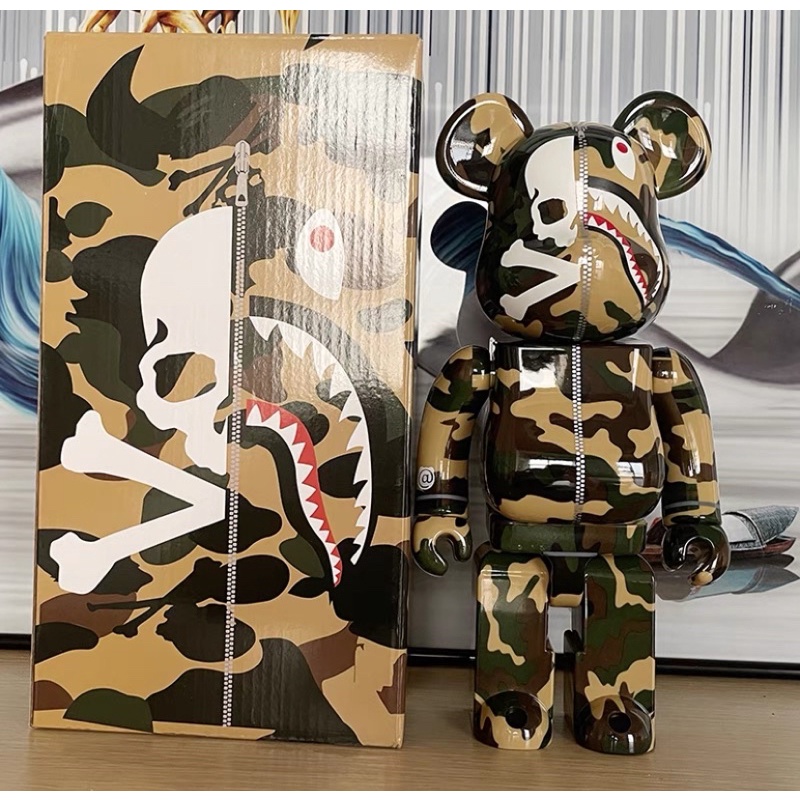 Bearbrick 400% tượng Be@rbrick trang trí x bape 28cm