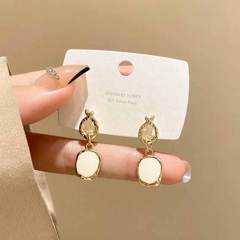 Bông Tai Dáng Dài Bằng Kim Loại Thời Trang Cho Nữ