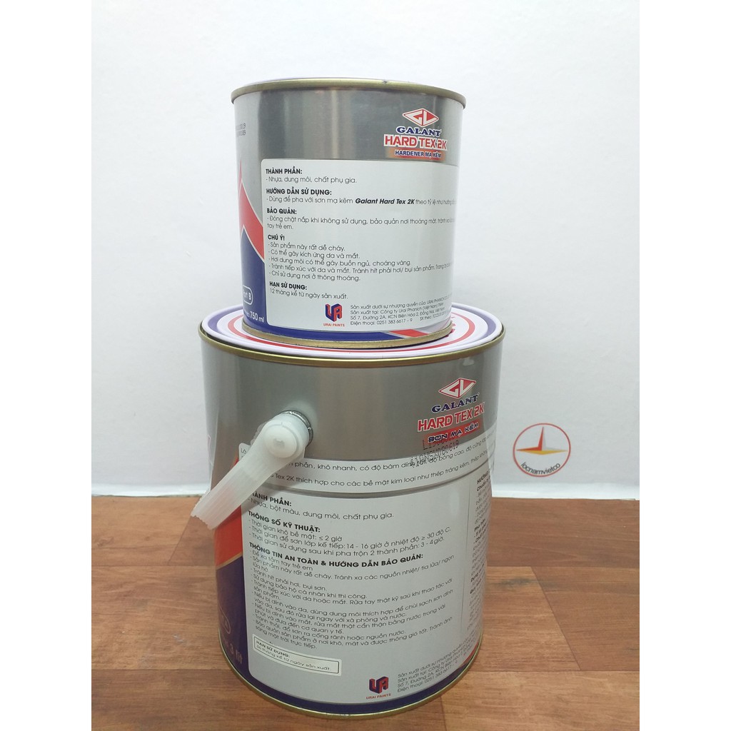 Sơn sắt kẽm màu vàng Hai thành phần Hardtex 409 (1L/bộ)