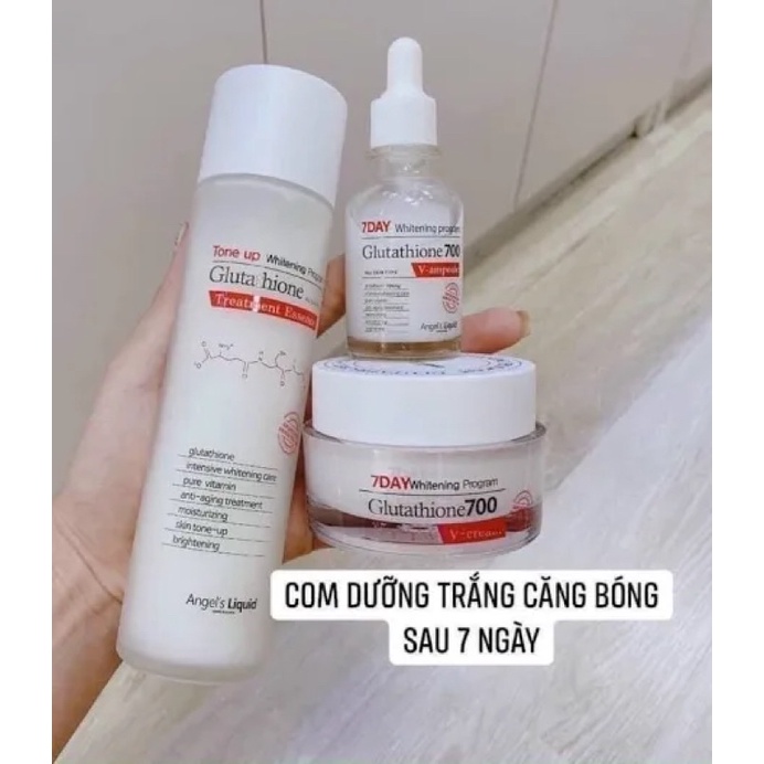 Combo Kem dưỡng trắng da 7Day Whitening Program Glutathione 700 Cream : Kem dưỡng trắng da an toàn s