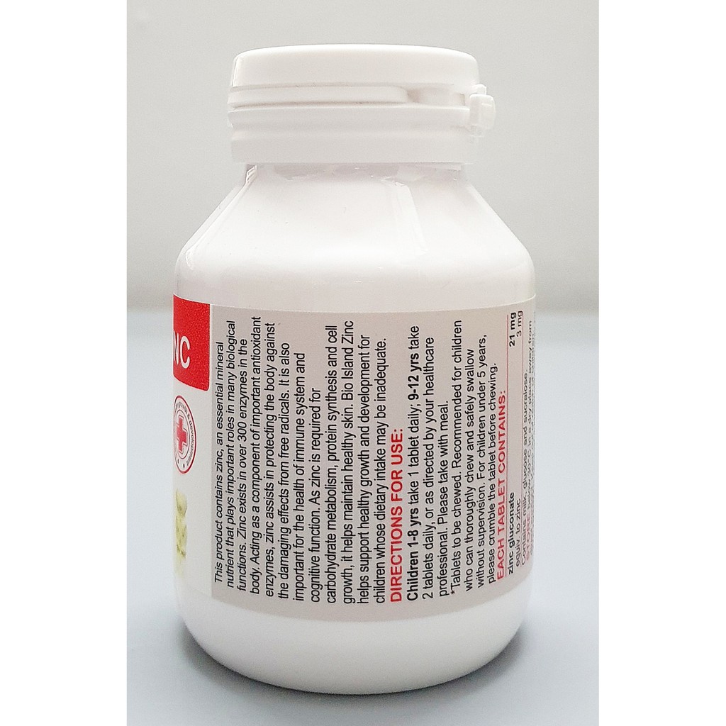 Viên Kẹo Uống Bổ Sung Kẽm Cho Trẻ Bio Island ZinC chai 120 Viên Của Úc