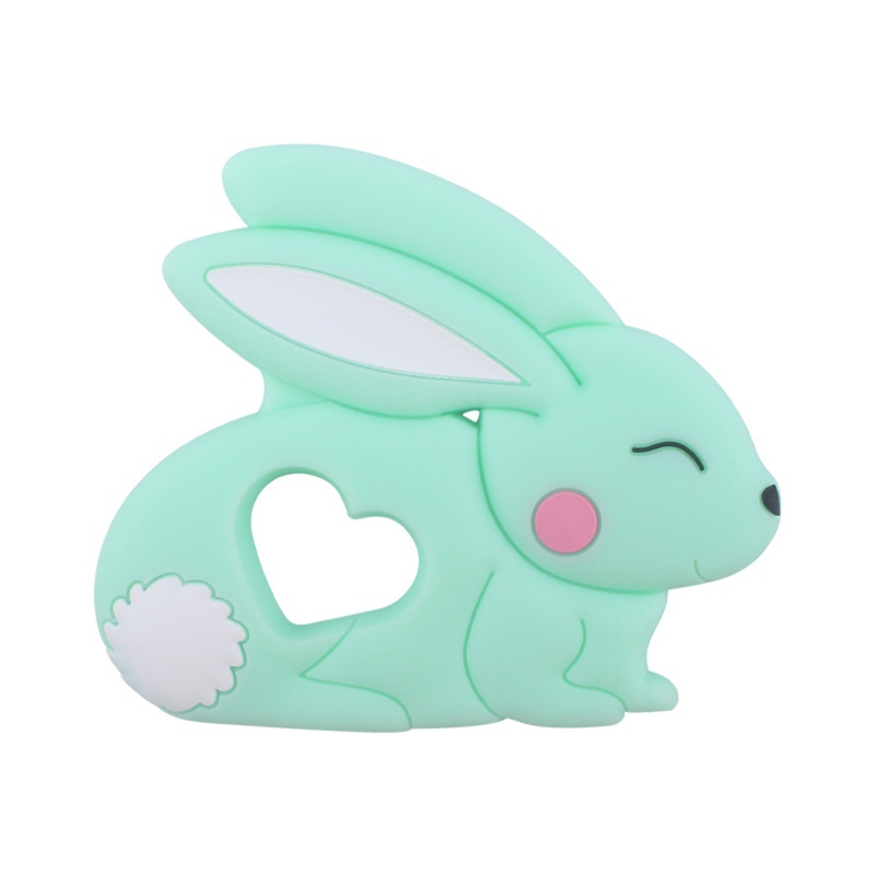 Đồ Chơi Ngậm Nướu Hình Thỏ Hoạt Hình Bằng Silicon Dành Cho Em Bé