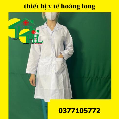 Áo Blouse bác sĩ dáng dài - tay dài nam, nữ các size S M L XL