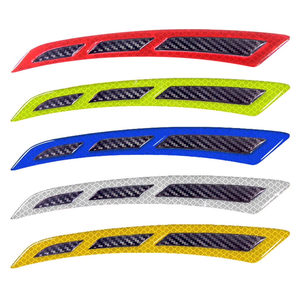 Bộ 2 Miếng Dán Phản Quang 5D Bằng Sợi Carbon Trang Trí Xe Hơi