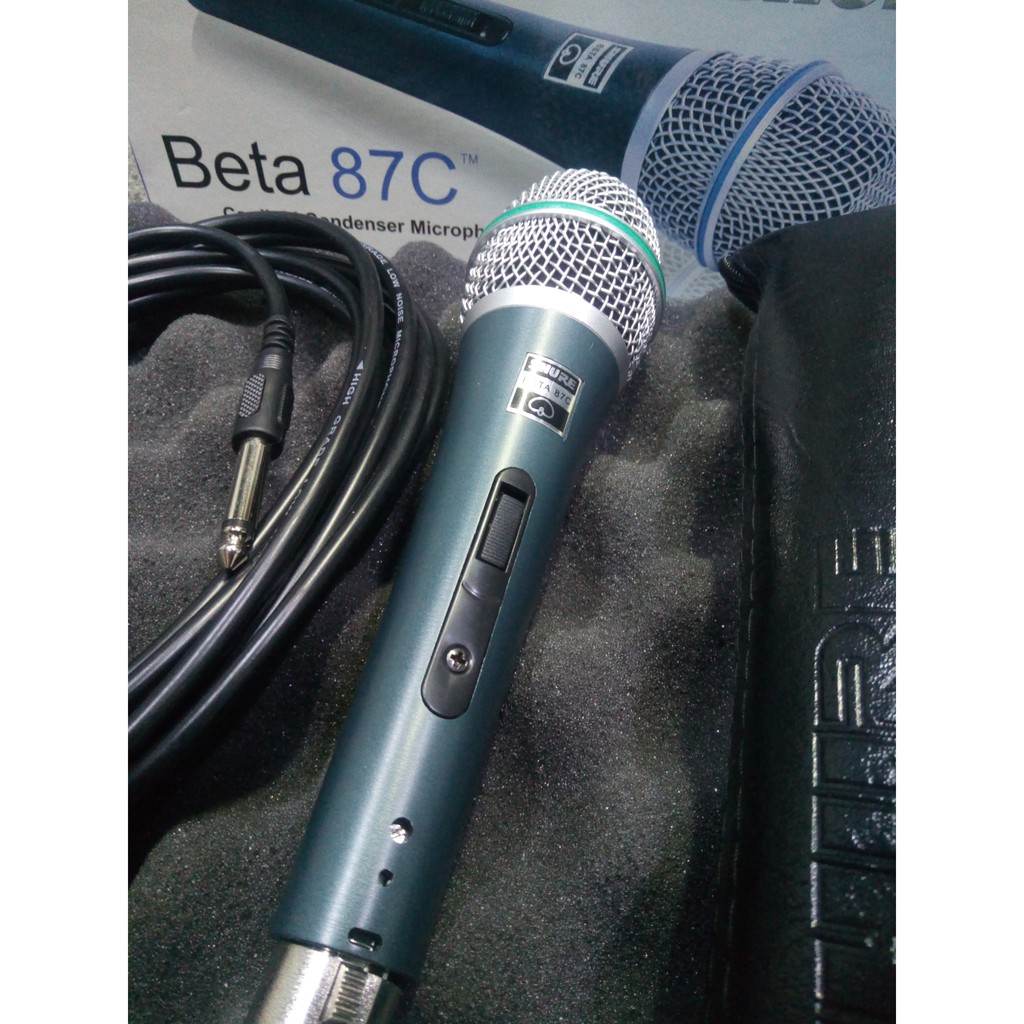 ️🔥GIÁ SỐC🔥 Micro Karaoke Có Dây SHURE Beta 87C Chất Âm Tốt, Dây Dài 4M - BAO XÀI 1 ĐỔI 1💦BH 6 tháng