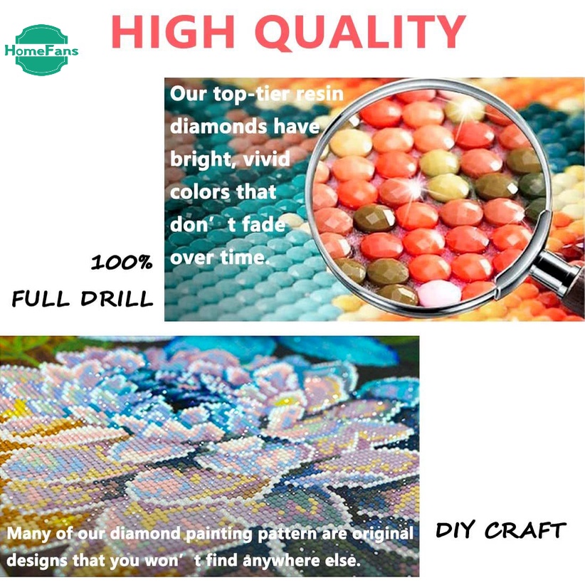 Bộ tranh đính đá DIY họa tiết hoạt hình Demon Slayer kích thước 30x40cm