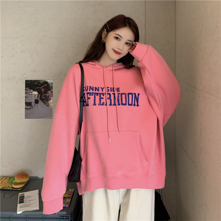 Áo Hoodie Tay Dài Dáng Rộng Phong Cách Hàn Quốc 2021