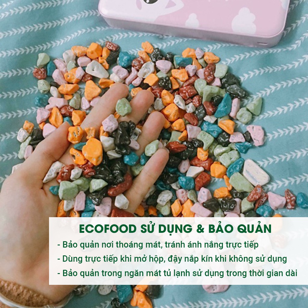 Kẹo sỏi đá nhân socola 400G Ecofood dẻo đồ ăn vặt việt nam an toàn vệ sinh thực phẩm