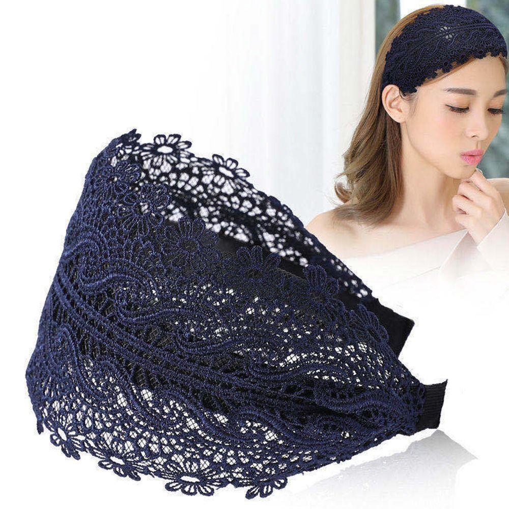 DARON Băng Đô Cài Tóc Bản Rộng Họa Tiết Hoa Thời Trang Hàn Quốc