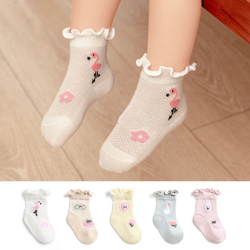 Vớ Cotton Ren Hoa Dễ Thương Cho Bé GáI (0-6 TuổI)