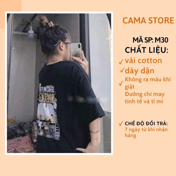 Áo thun unisex tay lỡ form rộng CaMa Store M30