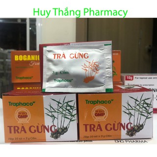 Trà gừng hoà tan Traphaco hộp 10 túi x 3g cốm
