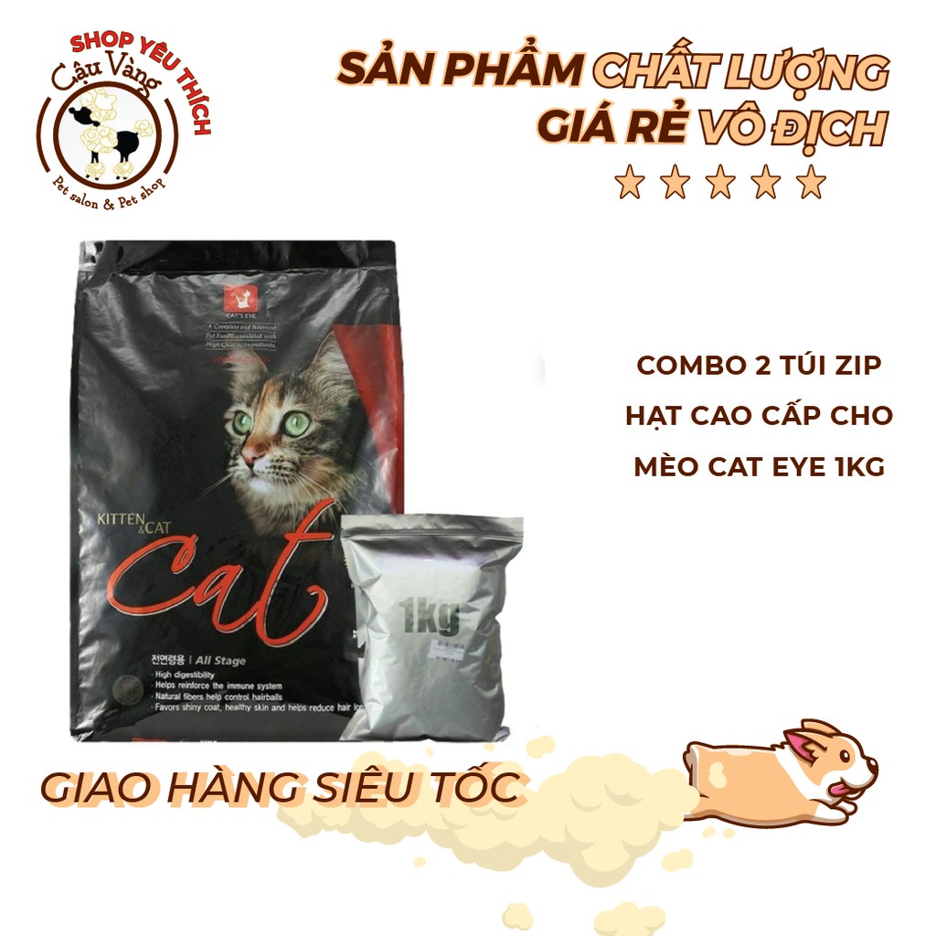 [GIÁ SIÊU RẺ] Combo 2 kgTúi Thức Ăn Cho Mèo Cats eye ( Cat's eye Hàn Quốc)