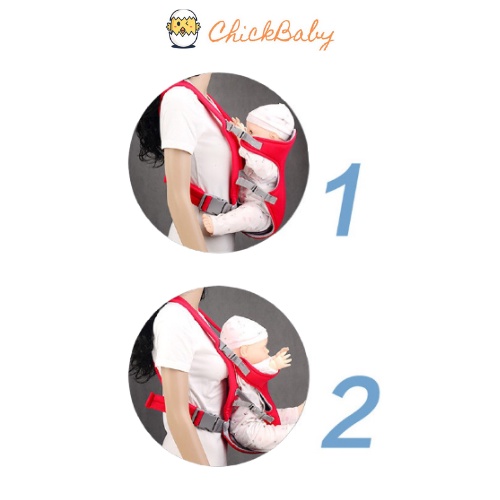 Địu em bé sơ sinh 4 tư thế, Đai trẻ em đi xe máy an toàn cho mẹ và bé - ChickBabyShop