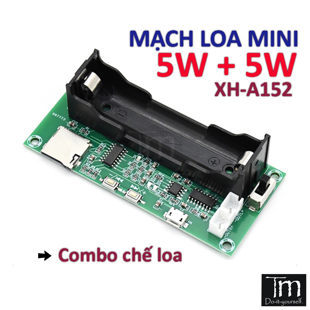 Mạch Loa 5W + 5W Tích Hợp Sạc Pin (XH-A152)