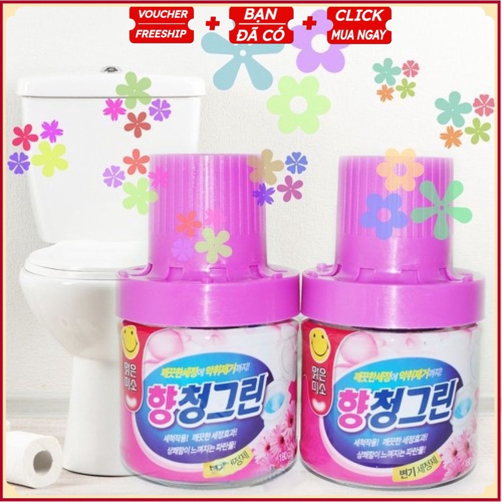 Lọ Thả Bồn Cầu THỦY TINH Khử Mùi Toilet Diệt Khuẩn, Tẩy Sạch Vệ Sinh Vết Bám Bẩn, Thơm Tự Nhiên