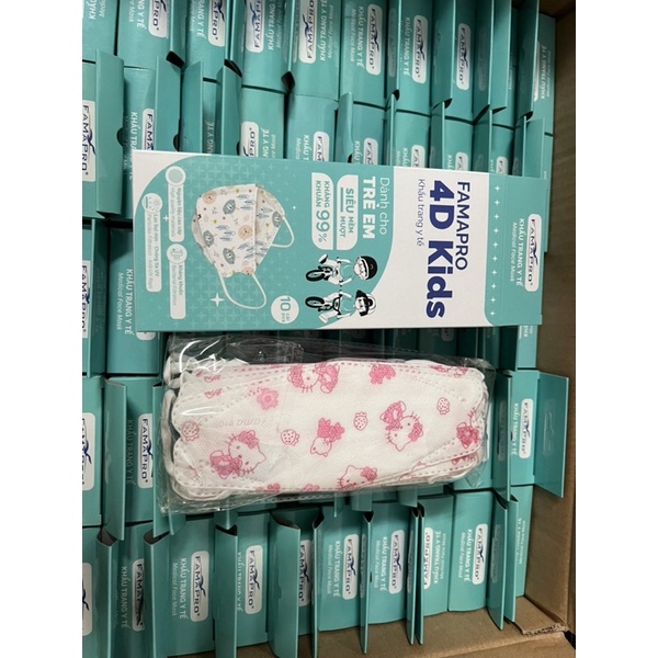 1 hộp 10 cái khẩu trang cho bé từ 6 tuổi nam anh kf94