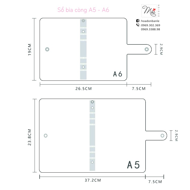 Bìa còng nhựa DẺO trong suốt A5 A6 - Bullet journal planner