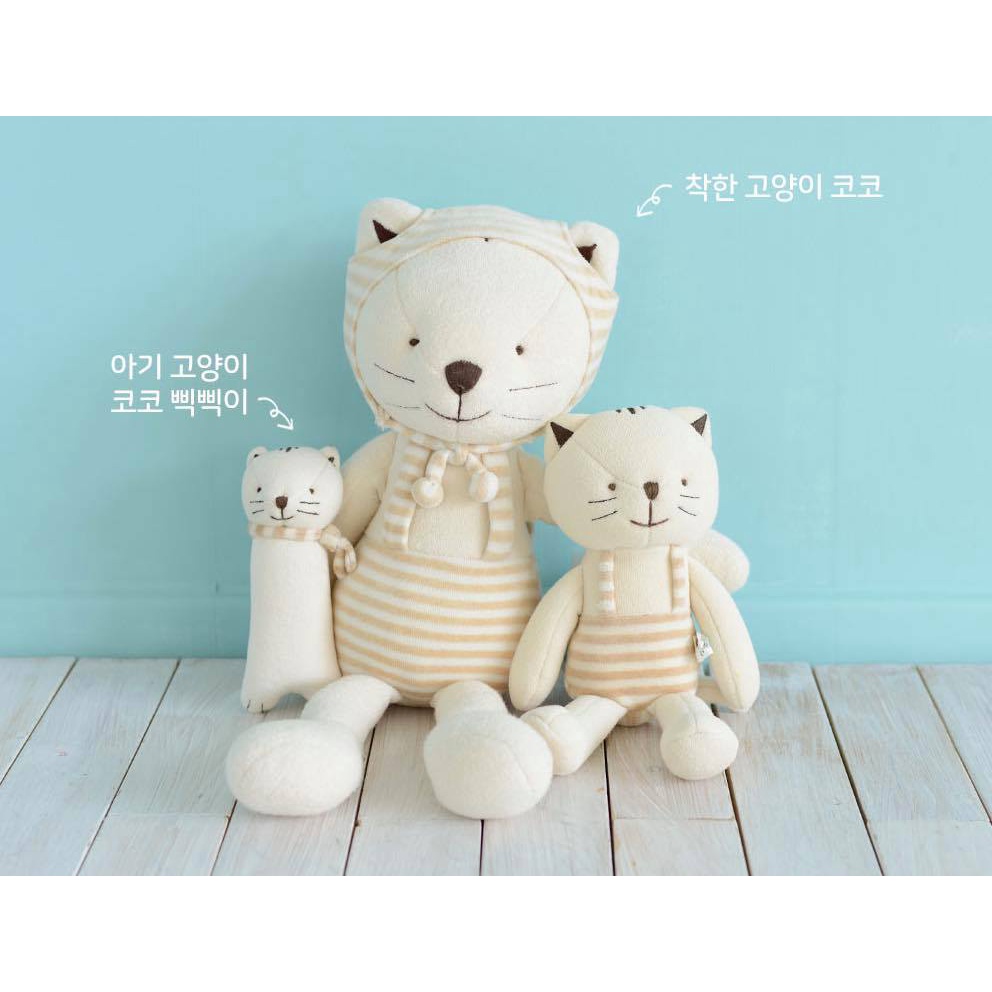 Thú bông organic Hàn Quốc đáng yêu an toàn cho bé Bless Nature madeinkorea