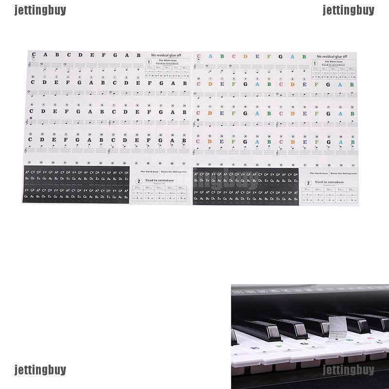 JETTING Sticker dán phím đàn piano và dòng chữ cho 49 61 76 88