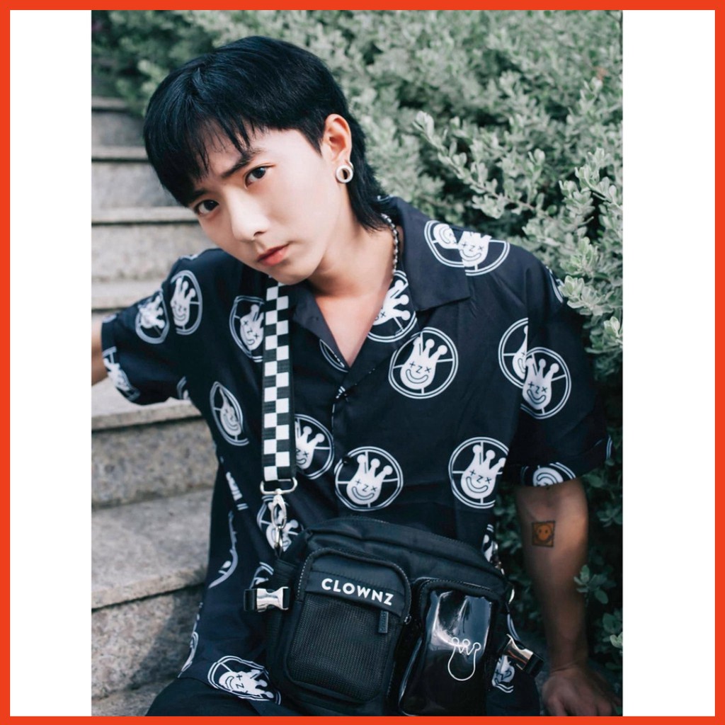 Túi đeo chéo ClownZ v4 thời trang nam nữ đi chơi đi du lich đen giá rẻ