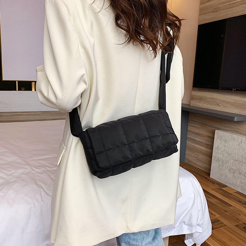 Túi Đeo Vai Cỡ Lớn Vải Cotton Họa Tiết Kẻ Sọc Thời Trang Cho Nữ