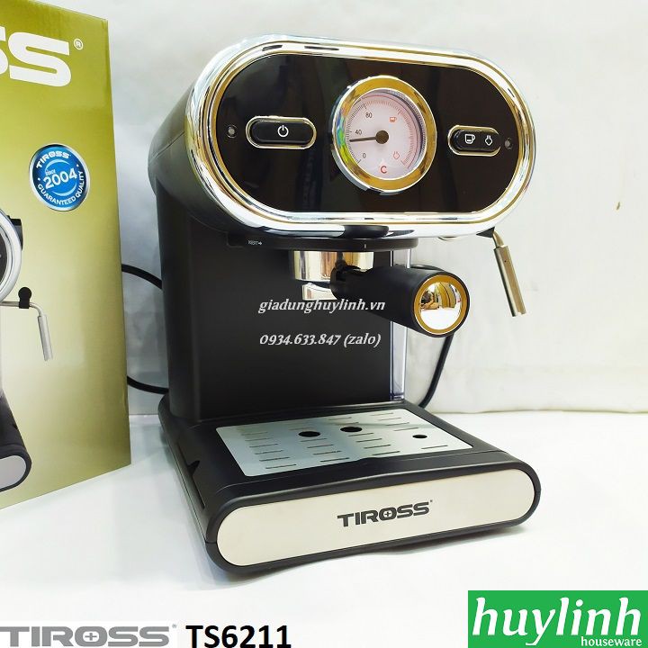 Freeship Máy pha cà phê Tiross TS6211 - 15 bar - 2019