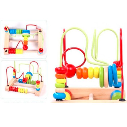 Đồ Chơi Gỗ BeThongMinh - Mê Cung Luồn Hạt Loại To Rèn Luyện Sự Khéo Léo Kỹ Năng Phát Triển Cho Bé