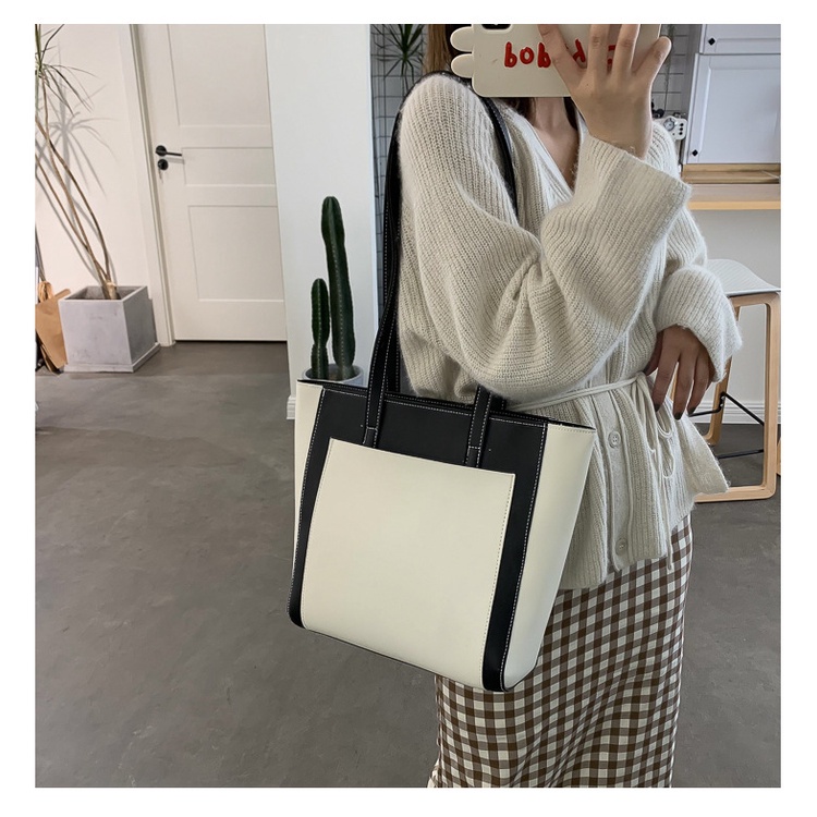 Túi xách nữ công sở tote da size to đựng vừa A4 laptop kẹp nách đeo vai đi làm đi học đi chơi - L05