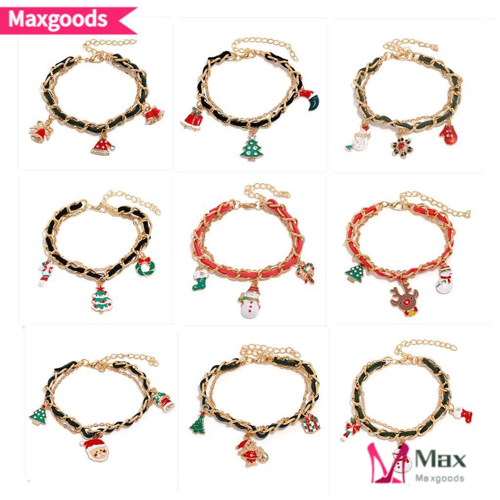 Vòng Tay Hợp Kim Charm Hình Ông Già Noel Cho Dịp Giáng Sinh