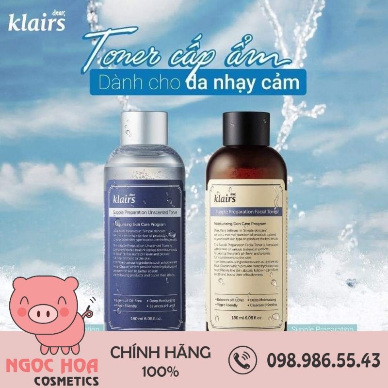 Nước Hoa Hồng DEAR KLAIRS SUPPLE PREPARATION USCENTED