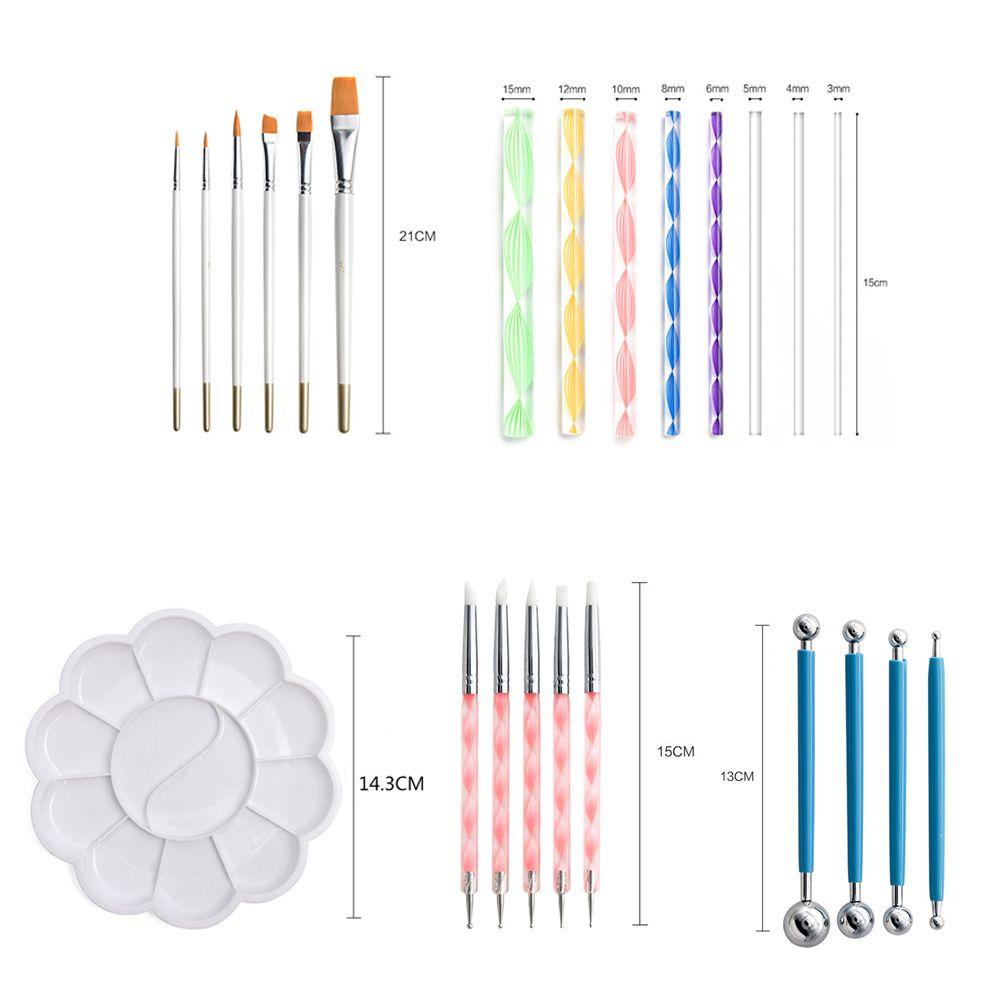 Set 58 Cọ Vẽ Họa Tiết Mandala Nghệ Thuật Chuyên Dụng