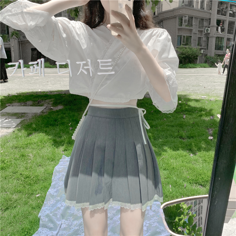 Chân Váy Chữ A Phối Ren Thời Trang Nữ Tính | BigBuy360 - bigbuy360.vn