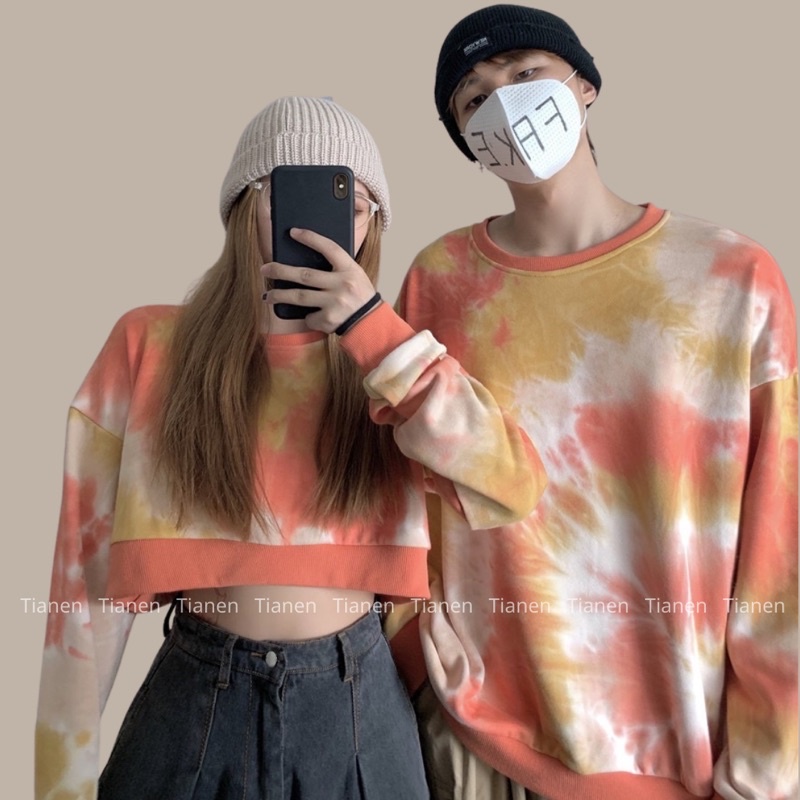 Áo Cặp Đôi Màu Loang Hot Trend
