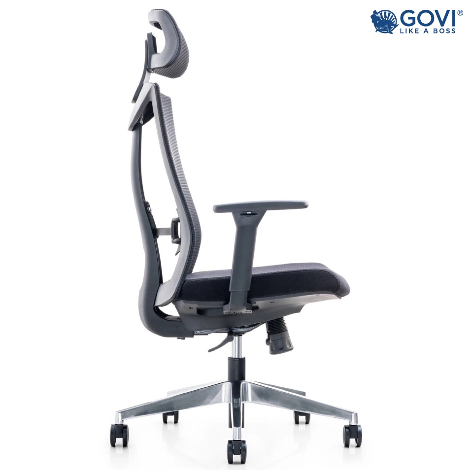 Ghế công thái học Ergonomic GOVI Felix F6211A - Tựa đầu, tựa tay điều chỉnh, mâm ghế ngả và khóa 3 vị trí