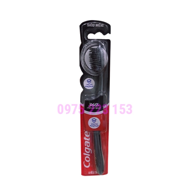 BÀN CHẢI ĐÁNH RĂNG COLGATE 360 ĐỘ CHARCOAL SPIRAL