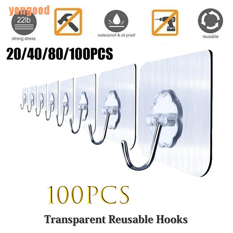 Móc Treo Đồ Gắn Tường Bằng Kim Loại Trong Suốt Tiện Lợi