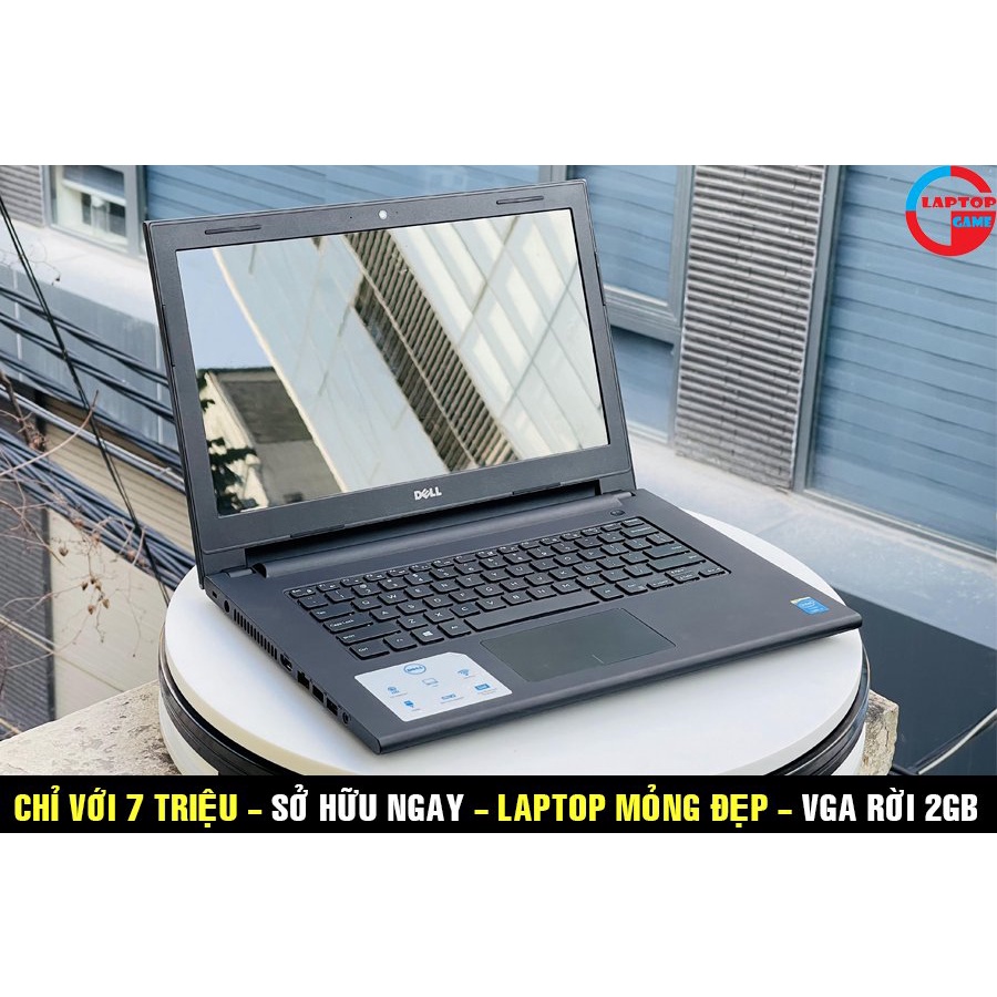 Laptop giá rẻ Dell 3443 (i5-5200U, 4G, 128g, vga GeForce 820M, 14.0&quot; HD) laptop chơi game cơ bản đồ họa