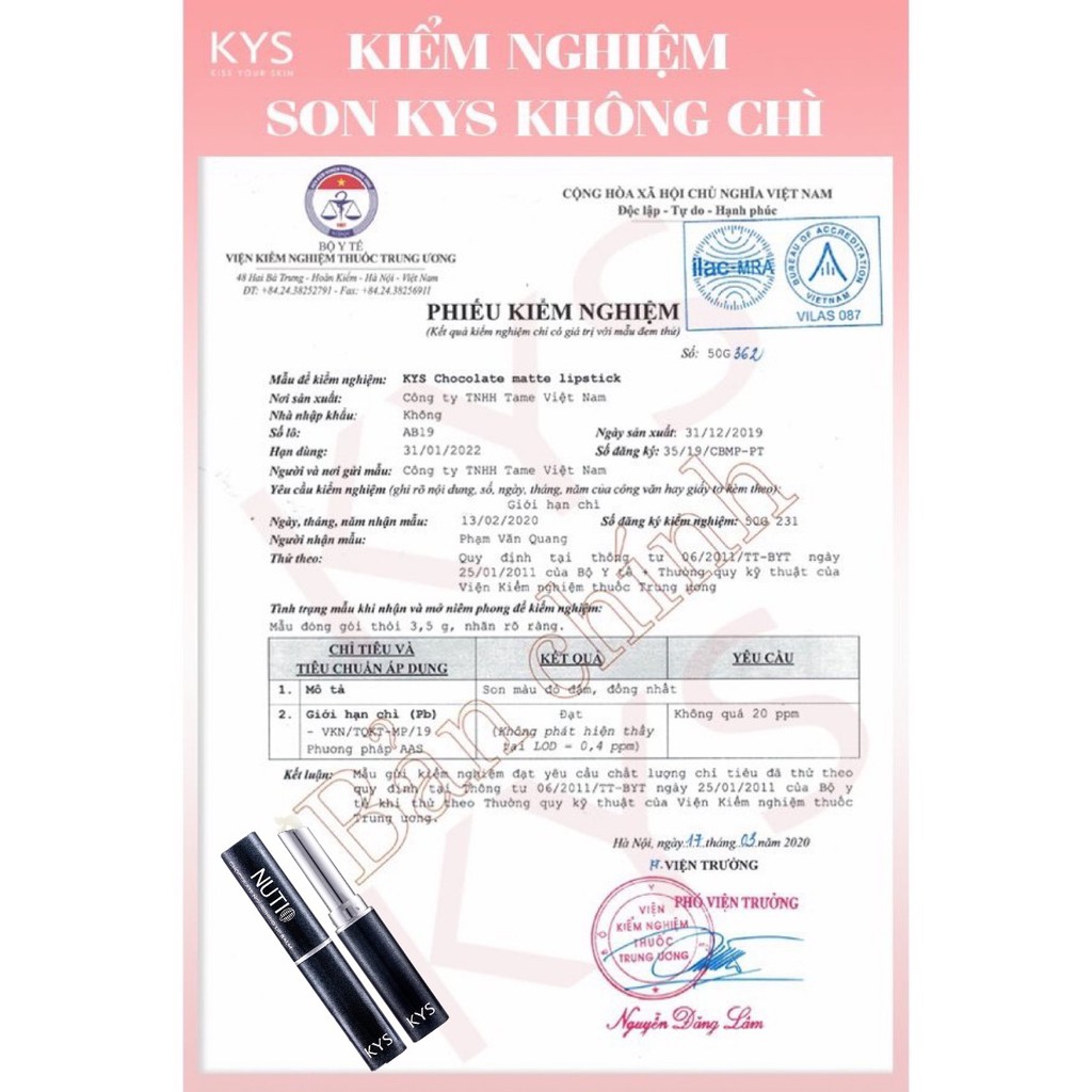 SON DƯỠNG LÀM HỒNG MÔI,HẾT KHÔ MÔI,NỨC NẺ MÔI NUTIO KYS 1,5G | BigBuy360 - bigbuy360.vn