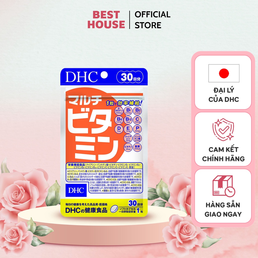 Viên uống bổ sung vitamin tổng hợp DHC Multi Vitamins tăng sức đề kháng hỗ trợ làm đẹp gói 30 ngày - BEST HOUSE
