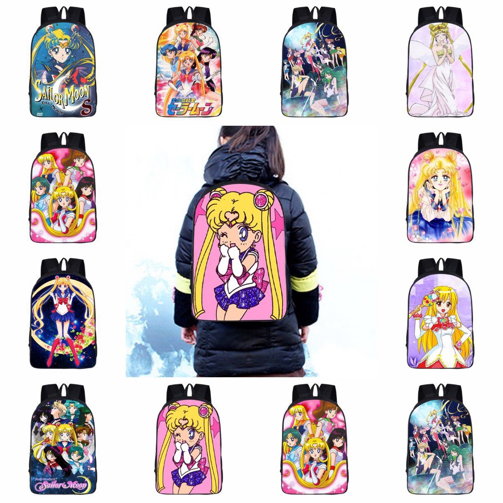 Sailor Moon Balo Đi Học In Hình Thủy Thủ Mặt Trăng Xinh Xắn Cho Bé Gái