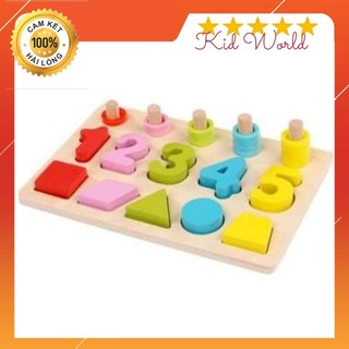 Đồ Chơi Gỗ Thông Minh Giáo Dục: Bảng Gỗ Học Chữ Số Và Tập Đếm Cho Bé