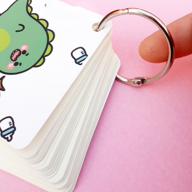 Khoen tròn inox Flashcard LIZAMO đóng gáy sách, album, nhật kí - Khoen móc vòng còng đóng sổ, sổ tay CS172