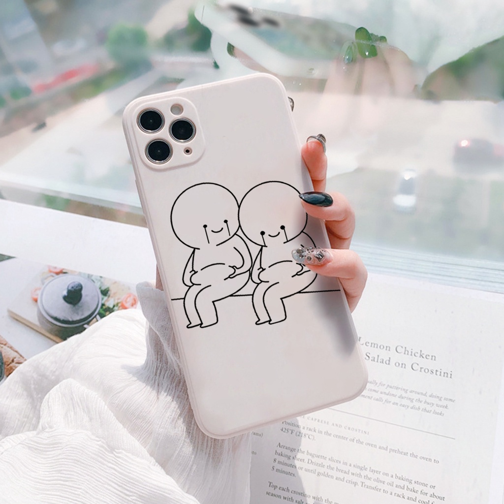 Ốp lưng iphone cạnh vuông Bụng bự 6/6s/6splus/7/7plus/8/8plus/x//xs/11/12/pro/max/plus/promax e166