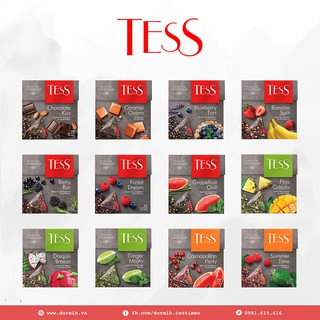 SET TRÀ Tess Composition | Mix 12 vị trà bánh & trà hoa quả