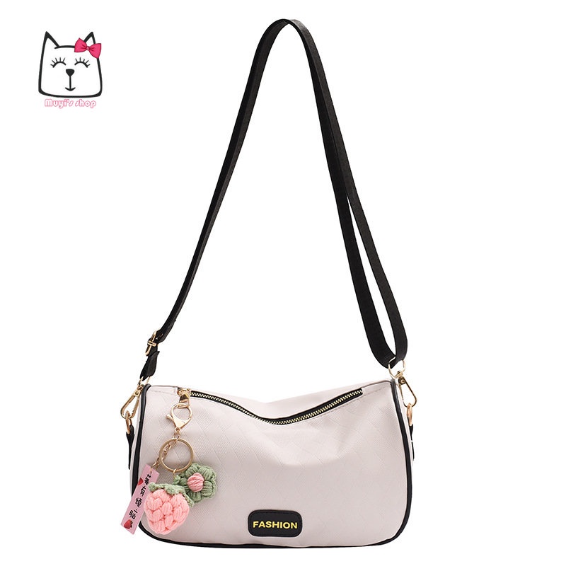 Túi Đeo Chéo Dáng Vuông Nhỏ Màu Trơn Đơn Giản Thời Trang Trẻ Trung