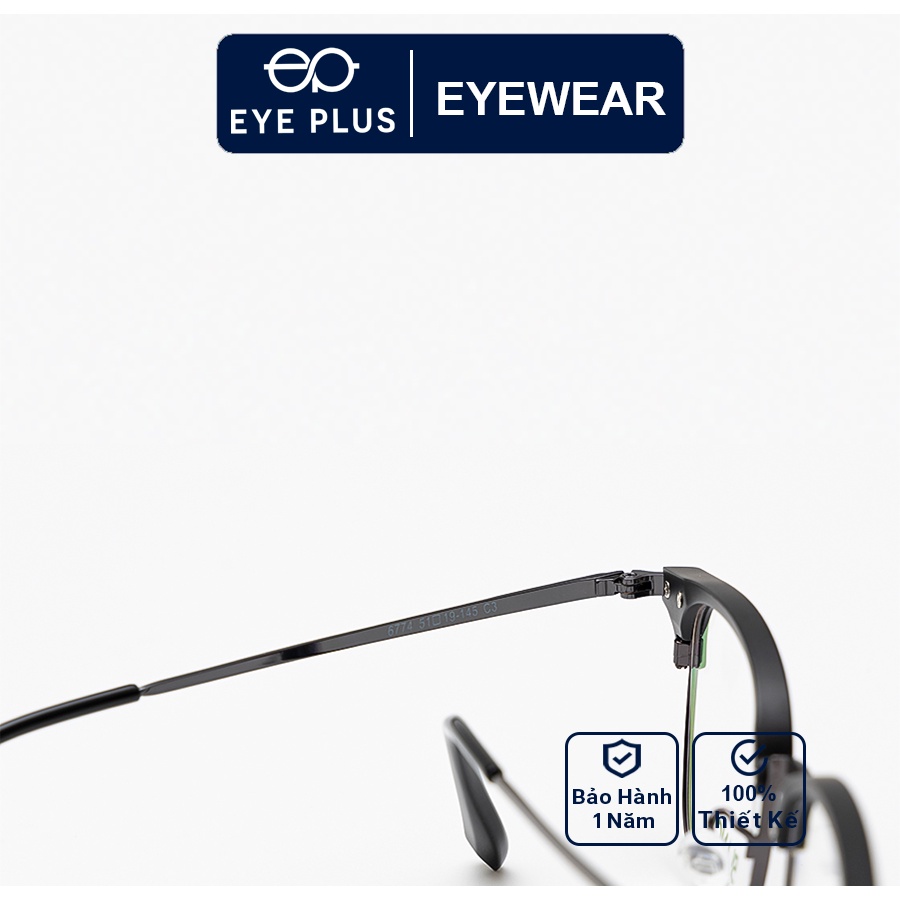 Gọng kính mắt nam nữ thời trang EYE PLUS clubmaster nhỏ CC1 Blancy-6774