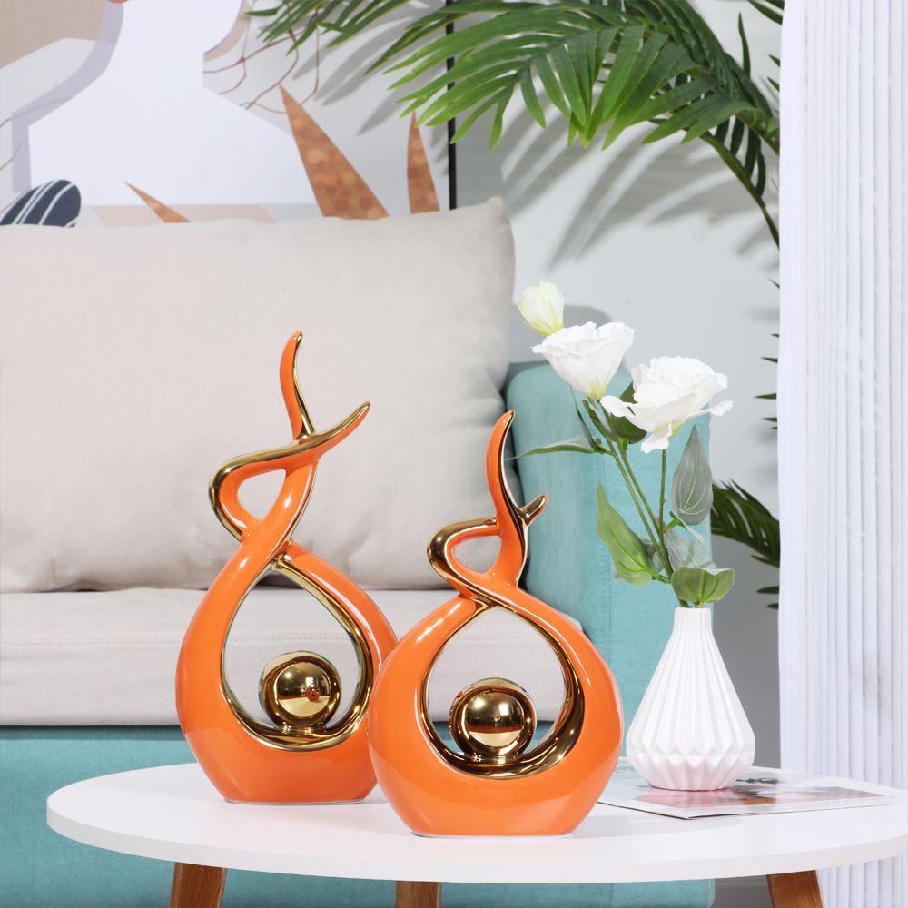 Tượng Gốm Hình Tượng Điêu Khắc Trừu Tượng Sáng Tạo Trang Trí Phòng Kh